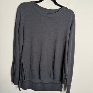 ALO Yoga Women's Gray Glimpse Long Sleeve Sweater Top - Size L large‎